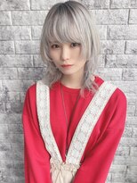 リアイス(Re:ICE) ミニウルフ/くすみブルー/流れるレイヤー/インナーハイライト