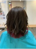 おもいっきり可愛い!インナーカラーpink