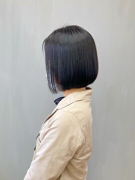 トップヘアー 玉島店(TOP HAIR) 前髪なし前下りワンレングスボブ