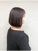 《TOPHAIR 玉島店/ ぱん》ナチュラルボブ×グレーパール