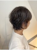 ショート/グランジヘア／グレージュカラーグレーベージュ