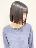【松戸　石山】切りっぱなし黒髪ボブ酸熱トリートメント