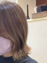 レガロヘアーデザイン(Regalo hair design) Regalo☆脱白髪染カラーにも◎ハイライト入り切りっぱなしボブ