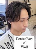 センターパート*リバースウルフ*メンズ*眉毛*カルマパーマ