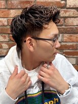 ヒロギンザバーバーショップ 大宮店(HIRO GINZA BARBER SHOP) アップバングショートパーマ