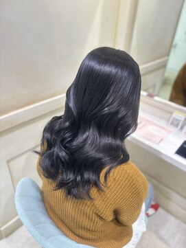 アソビ 表参道(ASOBI) ブルーブラック/表参道/ブリーチなしダブルカラー