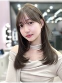 【韓国顔周りレイヤーカット】×似合わせカラー髪質改善/新宿