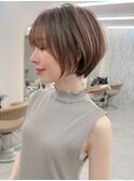 □ ショート/ハイライトカラー/白髪/白髪ぼかし/くびれヘア