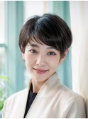 大人ショートボブ 20代30代40代ヘア 小顔 大阪クビレ茨木