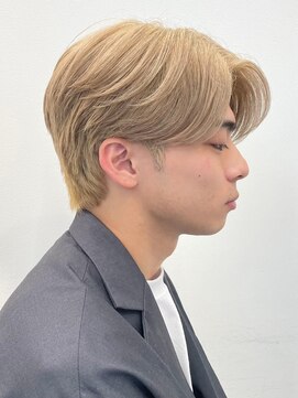 サンクプロジェクト(cinq PROJECT) メンズハイトーンミルクティーピンクベージュカラーダブルカラー