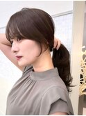 小顔前髪/小顔効果/顔まわり/ヘアアレンジ/似合わせ前髪/前髪
