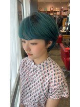 ニコヘアー(niko hair)&nbsp;ターコイズブルーショート