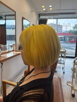 リアン 大森店(Rian)&nbsp;高発色イエロー×20代丸みボブスタイル