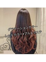 ニーナ ビューティーサロン(NINA Beauty Salon) レッドカラーdelプルエクステ！#プルエクステ#エクステ#レッド