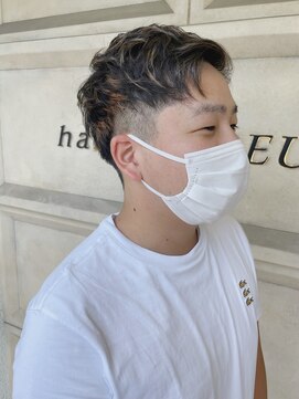 ヘアーエスクールフェイス(hair S. COEUR face) メンズカットとデザインカラー/爽やかツーブロック