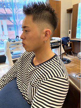 アイリーヘアデザイン(IRIE HAIR DESIGN) 【IRIE HAIR赤坂】アップバング×フェードスタイル×刈り上げ