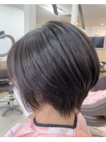 カットハウス はさみの部屋&nbsp;ショートレイヤー/くびれ/耳掛け/ラベンダーアッシュ/前髪あり