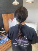 三つ編みアレンジ