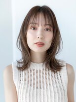 20代30代大人かわいい/グレージュカラー/レイヤー/小顔/前髪