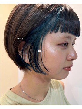 フルール バイ サファリ(fleur by safari) カカオブラウン/ブルー/インナーカラー/10代20代/薬院