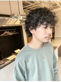 海外風メンズパーマ