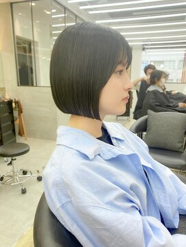 ロンドクロエ 横浜(Lond Chloe) 透明感無造作ボブ+ブリーチなし地毛風グレージュ/前髪[横浜]