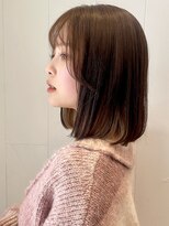 ステアケース 武蔵小杉店(stair:case)&nbsp;結べるボブ切りっぱなしボブラベンダーブラウン２０代３０代