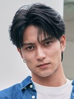 フィフス(fifth) ニュアンスパーマ微分けフェザーパーマセンターパートメンズヘア