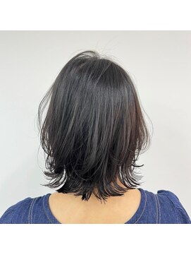ヘアーアートシフォン 池袋西口店(Hair art chiffon) ダークブルー/デジタルパーマ/髪質改善/卵形/白髪染め/池袋