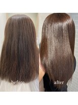 エルプラスヘアー(L+hair)&nbsp;髪質改善◎40代50代美髪艶カラーココアブラウンストレート