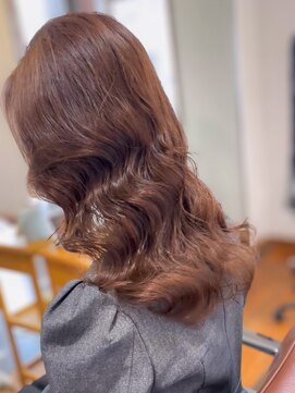 熊本/韓国セミロング×レイヤーカット×コテ巻きパーマ