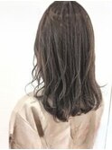 グレージュカラー 透明感カラー 艶髪 顔周りレイヤー ウルフ