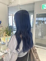 ステラ ヘア デザイン サロン(STELLA hair design salon)&nbsp;夏のネイビーブルーカラー 【由比藤】