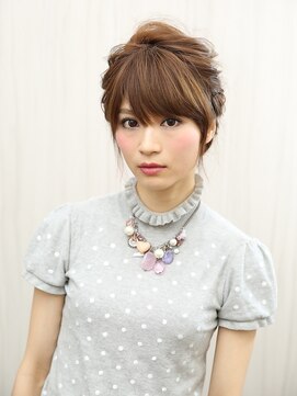 ナチュラルエフ(natural f) 編み込み ふんわりアップアレンジ