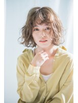 ヴァンクシー バイ ルナ(VANKCY by Luna)&nbsp;大人かわいいヘア ココアブラウン 大人ボブ パーマ 前髪 簡単 楽