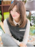 センターパート大人ガーリーかきあげ前髪c5戸田公園20代30代40代