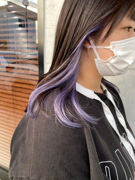 グラム 岡崎南店(gram) ンナーパープル_暗髪×インナーカラー_暗髪_47