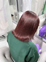 インスヘアー 梅田(INCE HAIR)&nbsp;大人可愛い20代30代小顔ナチュラルミディアム深みワインレッド