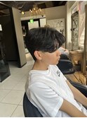 センターパート　ニュアンスパーマ　カルマパーマ
