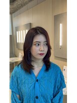 シダ(sida SAIIN) 10代20代30代チェリーレッド簡単スタイリングミディアムレイヤー