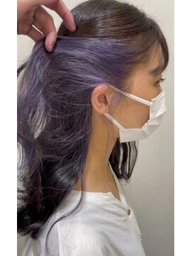 ユートピア(U topia) #ブリーチ1回で作る #インナーカラー #ラベンダー