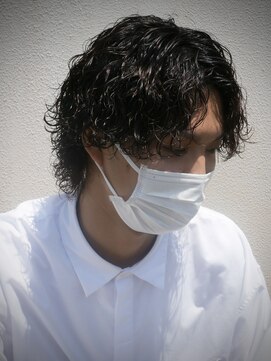 スウェルホワイト(SWELL WHITE) ロング波巻きスパイラルパーマ 福岡メンズパーマ