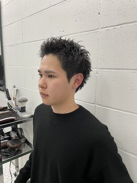 ウェルネス(Wellness) マッシュパーマウルフ波巻きハイライト72