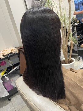 レシェル 桑名店(RECIEL) 重ためミディアムスタイル×艶髪縮毛矯正