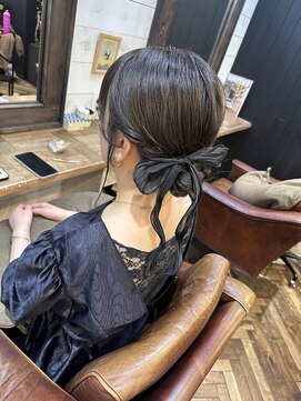 レオニード 表参道(LEONID) 岡田≫結婚式お呼ばれタイトシニヨン