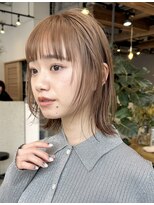 ディッセンバー 神宮前(December) ミルクティーベージュ/顔まわりレイヤー/ボブ
