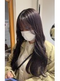 アッシュグレージュインナーカラーボブ韓国30代40代暗めウルフR6