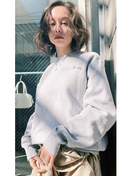 レジュアル(RESSUAL) 黒髪ボブルフネビージュ小顔ヘアワンレン