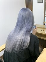 ガルボ ヘアー(garbo hair) ハイトーン 10代 20代 ブリーチ ダブルカラー ペールブルー