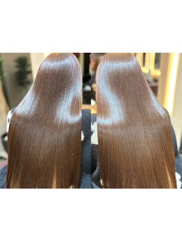 【思わず触れたくなるような髪へ】時短施術2時間半が可能！早いけどダメージレスな髪質改善ストレート＊
